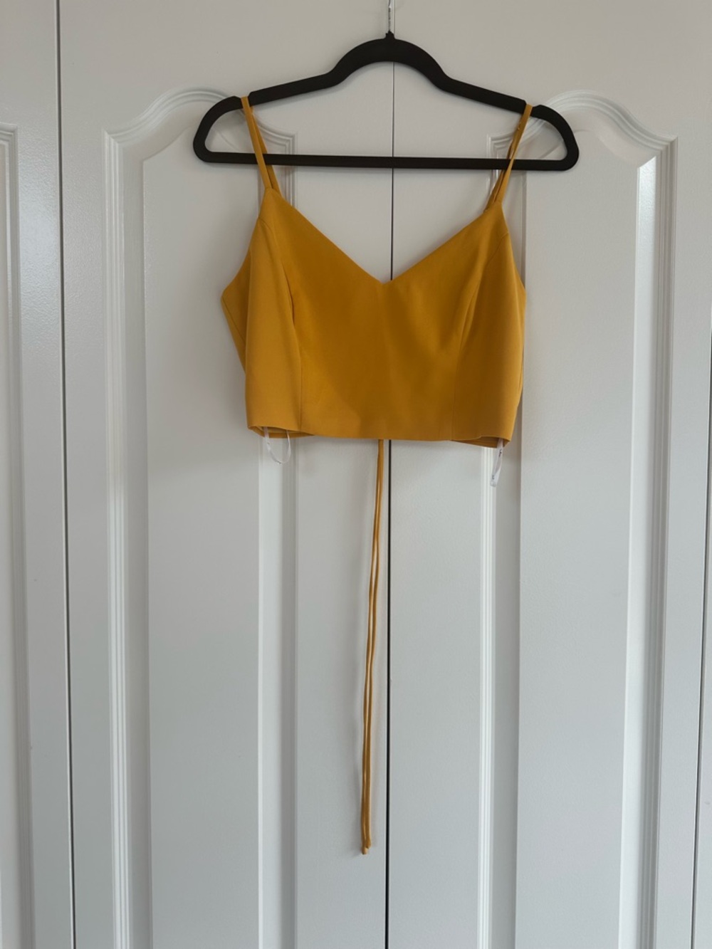Mustard Yellow Two Piece- Spaghetti Strap Crop Top and Pant